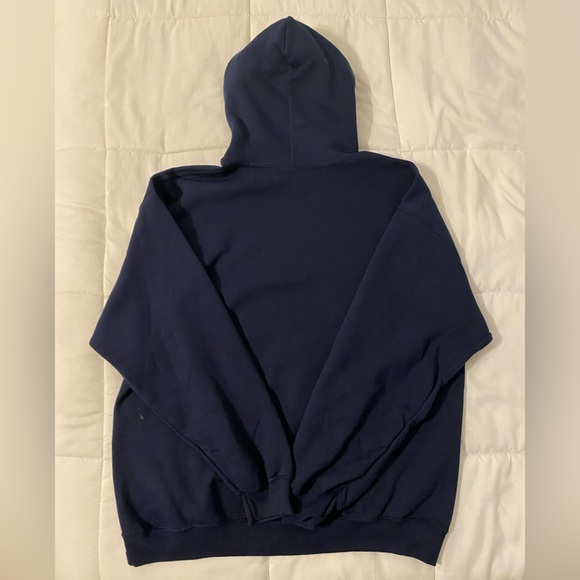 Navy blue, University of Michigan, size large, hoodie. - Picture 2 of 3